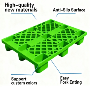 Palette Euro <span class=keywords><strong>simple</strong></span> face robuste et empilable à prix avantageux, entrée 4 directions, charge statique 4T, en PEHD 1010 1210, compatible rayonnage - Product Image 3
