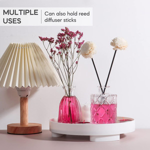 Mini vase à bourgeons transparents ensemble de 12 petits vases à fleurs pour bouteilles en verre de style gaufré pour décor de <span class=keywords><strong>table</strong></span> de <span class=keywords><strong>mariage</strong></span> rustique - Product Image 6