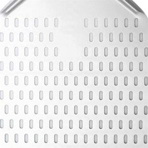 Pelle à <span class=keywords><strong>pizza</strong></span> ronde en métal avec trous, spatule à acheter, manche long en bambou, aluminium, 12x14 pouces, petite pelle en bois de 16 pouces - Product Image 5