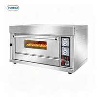 Four à gaz professionnel 1 niveau 1 plateau, contrôle précis de la température, en acier inoxydable, portable, pour la cuisson du pain et des pizzas