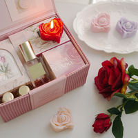 Bougie parfumée en forme de cœur de rose, cire de soja, parfum luxueux, 3D, faite à la main, réaliste, cadeau de la Saint-Valentin, anniversaire, mariage, souvenir