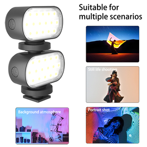 Lampu Panel LED <span class=keywords><strong>Mini</strong></span> Portabel SHOOT ST15RGB 2W dengan CRI>95 & 16 LED Dapat Diisi Ulang untuk <span class=keywords><strong>Video</strong></span>/Foto & Fotografi Ponsel - Product Image 4