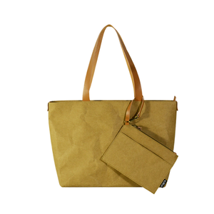 Bolsa de papel lavable Kraft práctica resistente a desgarros para compras - Product Image 1