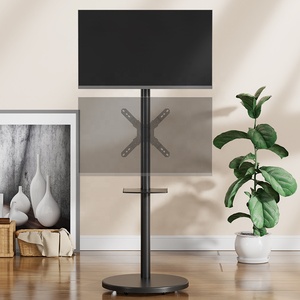 Bán Hot 14-40 inch TV di động giỏ hàng cán TV đứng với bánh xe thép có thể điều chỉnh sàn màn hình đứng xoay hiển thị chủ - Product Image 6