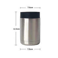 En stock, Prêt à l'emploi : Refroidisseur de canettes en acier inoxydable à double paroi isolé sous vide, 12/14/16oz, pour canettes de 12oz, support pour bière