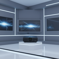 Projecteur laser PPOTRONICS.AL-DH660 pour salles de conférence de bureau (1080P HD 6200 lumens zoom optique)