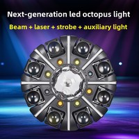 Projecteur de scène à tête mobile style boule magique à huit bras avec effets LED Wash et Strobe et télécommande pour DJ/Bar