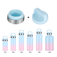 Échantillon gratuit bouteille d'eau de 18 oz personnalisée isolée en acier inoxydable à double paroi sans BPA bouteille d'eau avec couvercle à compartiment