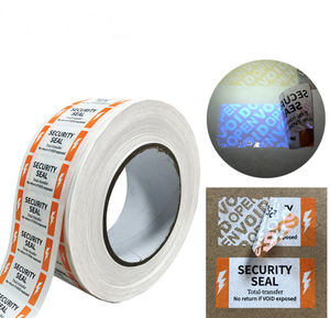 Adesivo di sicurezza personalizzato Antifake etichetta con fiber di fluorescenza UV inchiostro ologramma Scratch <span class=keywords><strong>QR</strong></span> codice filigrana filo metallico - Product Image 5
