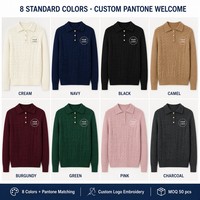 Pull en maille à col roulé boutonné pour femme, style preppy, collection hiver, vente en gros