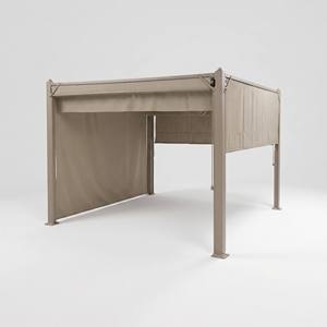 Pergola <span class=keywords><strong>de</strong></span> <span class=keywords><strong>jardin</strong></span> robuste en aluminium rétractable, imperméable, avec panneaux latéraux pour cour, pelouse et terrasse - Product Image 1