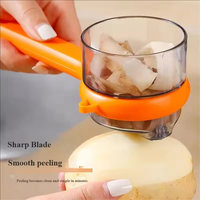 Éplucheur de melon portable innovant, lame en acier inoxydable, éplucheur de fruits et légumes, poignée ergonomique, gadget de cuisine pour l'eau