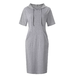 Vestito leggero dalla felpa con cappuccio leggero di estate della via degli <span class=keywords><strong>abiti</strong></span> di forma fisica di Sport casuali su ordinazione all'ingrosso delle donne del Jersey di <span class=keywords><strong>cotone</strong></span> - Product Image 5