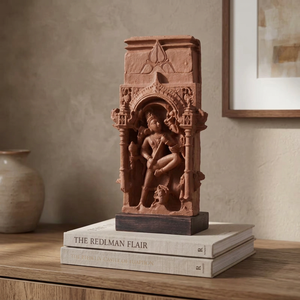 Escultura de Gajasura Vadha Shiva del siglo X, réplica del Museo de Relieves del Templo Hindú, obra de arte religiosa mitológica - Product Image 3