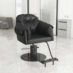 Poltrona da Barbiere in Pelle Sintetica Regolabile con Braccioli, Struttura in Metallo, Design Moderno per Tintura e Permanente - Product Image 3