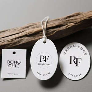 Mới đến tùy chỉnh hai lớp giấy treo thẻ giá thấp chất lượng cao Thiết kế thời trang giấy treo thẻ cho hàng may mặc - Product Image 2