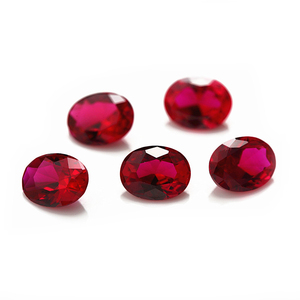 Grosir Harga Rubi Ditumbuhkan <span class=keywords><strong>Lab</strong></span> Kualitas Tinggi Batu Rubi Potongan Oval untuk Pembuatan Perhiasan - Product Image 5