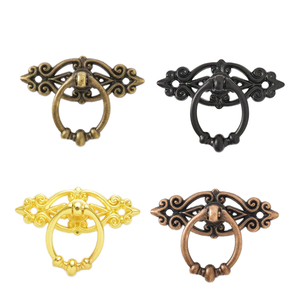 <strong>Modern</strong> Ring Handle Zinc Alloy Single Hole <strong>Black</strong> Cabinet <strong>Drawer</strong> Handles <strong>Knobs</strong> Dressing Table Handle - Product Image 1