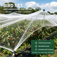 Duurzaam 100% Virgin HDPE anti-vogelnet, heavy duty, UV-bestendig, opvouwbaar, 15x15mm, voor boomgaard, fruitboomgaard, boerderij, groenteteelt