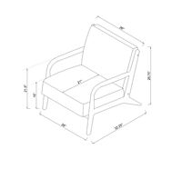 Fauteuil rembourré à cadre en bois moderne du milieu du siècle commercial Chaise de salle à manger de salon d'hôtel de restaurant Sièges modernes en tissu