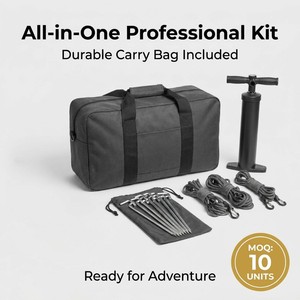 เต็นท์แคมป์ปิ้งแบบเป่าลม รุ่น Tech Cotton ขนาด 8 3x2.65x2.1 ม. สำหรับเช่า  แบบสองห้องนอน ประตูคู่ กันน้ำ ใช้ได้ทุกฤดู ติดตั้งง่าย - Product Image 4