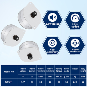 Motor de CC PM de 42 mm y 18.25 V/6 V, motor PM para impresora, motor eléctrico pequeño de imán permanente para lavadora - Product Image 3