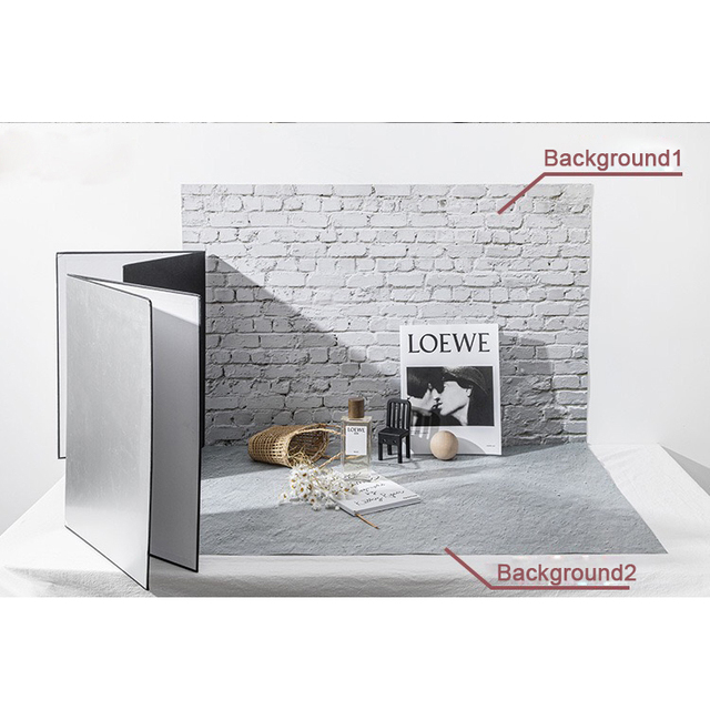 22*34 Inch Double-Sided Cement Texture Background Photography Studio Background Paper for Fruit Food Photoshoot Background