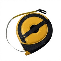 Roue de mesure de distance à verrouillage automatique mécanique LIANGJIN 50m Lame en acier au carbone Ruban à mesurer portable à main avec ruban à mesurer intégré