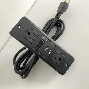 Customizable Outlets 2AC+2USB+1Switch American Standard Desktop Recessed Power Strip Alternator Voltage Regulator Outlet