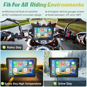 Écran portable pour <span class=keywords><strong>moto</strong></span> de 5 pouces, CarPlay, écran tactile Bluetooth, navigation <span class=keywords><strong>GPS</strong></span>, CarPlay avec support antivol - Product Image 5