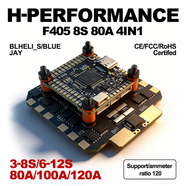 DAKEFPV F405 FPV Racing Flight Controller 4in1 120A ESC Combo Betaflight F7 FC Support 3-12S Metal Dual Gyro RC Drone DIY