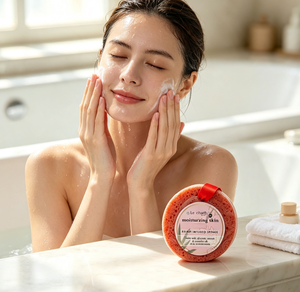 Savon hydratant et nourrissant multifonctionnel tout-en-un personnalisé à marque privée <span class=keywords><strong>pour</strong></span> <span class=keywords><strong>le</strong></span> bain et <span class=keywords><strong>le</strong></span> lavage du <span class=keywords><strong>visage</strong></span> 100g avec éponge - Product Image 6
