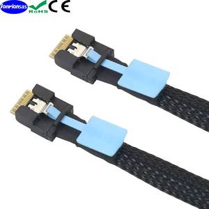 Pcie Slimline Sas 8654 4i 38p 4.0 Full Coverage Network <b>Cable</b> Angled Connector For Server Connection - Product Image 1