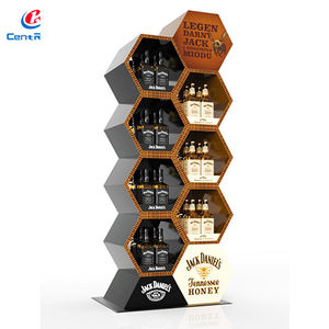 Expositor de Licor Hexagonal de Metal Específico para la Marca, para Minoristas de Alcohol, con Servicio de Personalización de Marca - Product Image 1