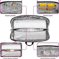 Sac de voyage pour outils de coiffure portables, pour la maison et les voyages, étui à grande ouverture avec doublure résistante à la chaleur et poignée supérieure