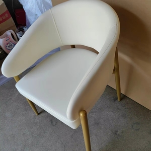 Silla de Comedor Moderna y Sencilla VL de Terciopelo de <span class=keywords><strong>Cordero</strong></span> con Reposabrazos, Silla de Diseño Informal para Restaurante y Ocio - Product Image 6