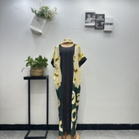 Nouvelle Robe BouBou Ethnique Ample et Respirante avec Diamants Thermocollés, Imprimé Africain Estival, Grande Taille pour Femme 2026