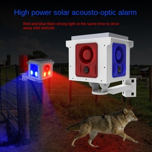 Solar ABS 360-Grad-Induktionsalomlicht 4-Kanal-Schalllicht mit großem Horn Warnung Diebstahls icherung 5-8m Erkennung - Product Image 4