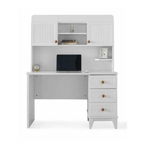 Precios Espléndidos, Mesa BALERA con Base y Tapa, Interpretación Moderna, Detalles de Panel Ranurado, Escritorio de Estudio para Estudiantes - Product Image 1