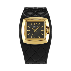 Reloj de Pulsera de Cuero con Diseño a Cuadros Estilo Británico, Reloj de Cuarzo de Moda de Lujo Ligero de Alta Gama - Product Image 1
