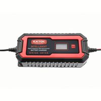 Cargador de Batería Universal para Automóvil EXTOL 8897302, Controlado por Microprocesador, 12V 6V 4A, 9 Etapas, Automático, con Pantalla de Voltaje
