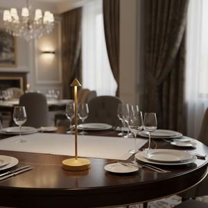 مصباح طاولة LED فاخر لاسلكي قابل للشحن بتصميم سهم صغير، مصباح محمول يعمل بالبطارية للمطاعم والفنادق مع إمكانية ضبط الإضاءة - Product Image 5