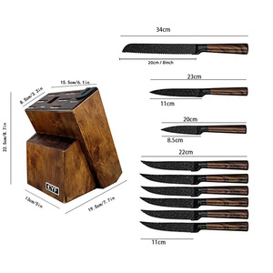 Juego de Cuchillos de Cocina Japoneses Personalizados al por Mayor de Acero Inoxidable con Alto Contenido de Carbono, Revestimiento Antiadherente y Bloque de Madera - Product Image 5