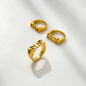 New Arrival Trendy MOM <strong>DAD</strong> SIS Letter <strong>Ring</strong> for Family Gift Jewelry Factory Wholesale Price - Product Image 2