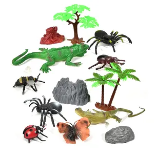13pcs 친환경 사용자 정의 작은 플라스틱 동물 시뮬레이션 파충류 장난감