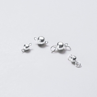 S925 argent Sterling or plaqué rhodium aimant Bracelet boucle boucle de connexion métal bijoux à bricoler soi-même accessoires serrure en gros