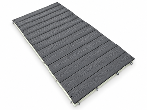 Tarima Prefabricada de WPC para Patio Exterior Moderno, Impermeable, de Acero Galvanizado, Altura Ajustable, Superficie Antideslizante para Jardín - Product Image 2