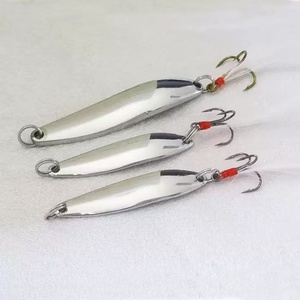 Leurre dur en acier inoxydable, type cuillère, avec hameçons triples pour la pêche - Product Image 4