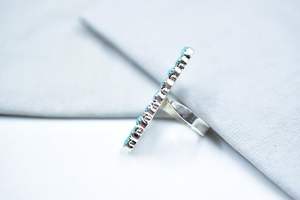 Anillo Ajustable de Plata de Ley con Turquesa Mojave Hecha a Mano, Estilo Vintage Azul para Mujer, Hermoso Regalo de Boda para Mamá, Fiesta - Product Image 3