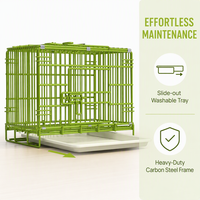 Cage pour chien renforcée et épaissie pour une utilisation intérieure, cage pliable avec plateau de toilette pour chiens de petite, moyenne et grande taille